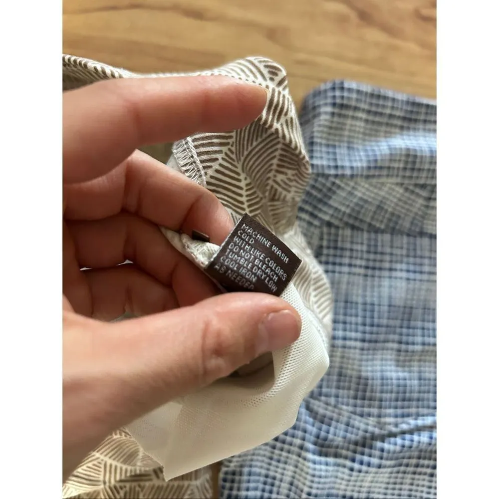 J. McLaughlin size 4 Gingham Stretch Navy/White Check Straight Leg Pants - Image 6