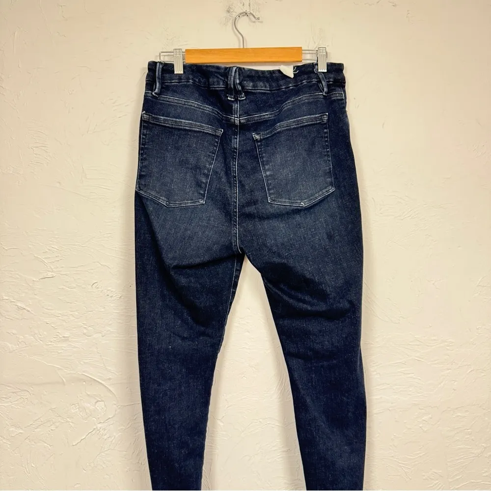 Good American Blue Calik Denim High Rise Skinny Jeans Womens 14/16 Dark Wash - Image 5