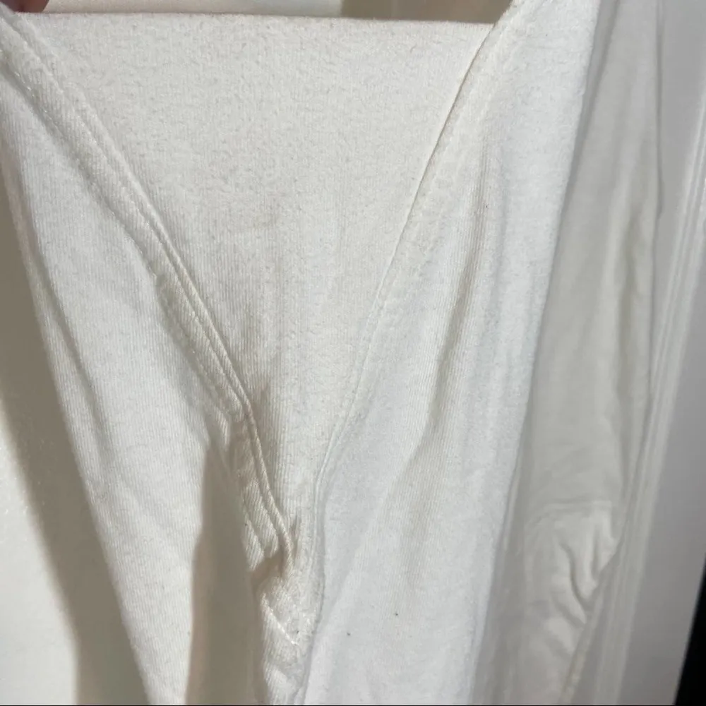 Yumi Kim Midi Mockneck Dress White Cotton Pockets - Image 33