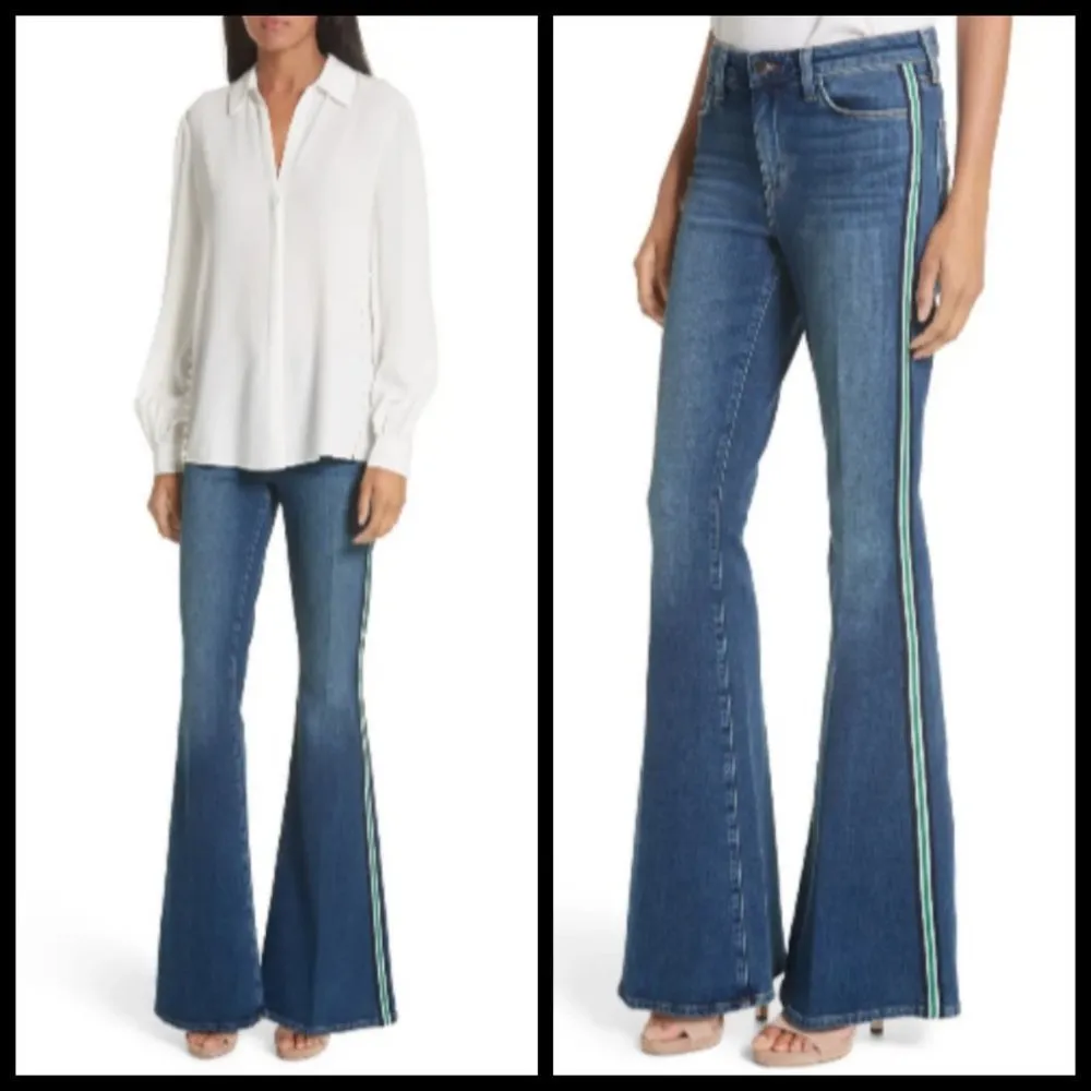 💕L'AGENCE💕 Solana High-Rise Flare Side Stripe Jeans 25 - Image 7