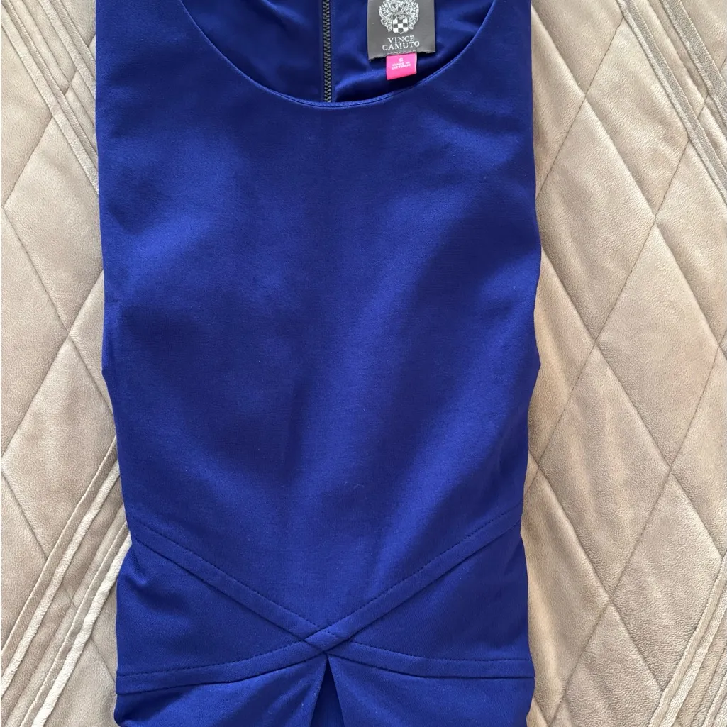 Vince Camuto Royal Blue Sleeveless Sheath Dress Size 6 - Image 9