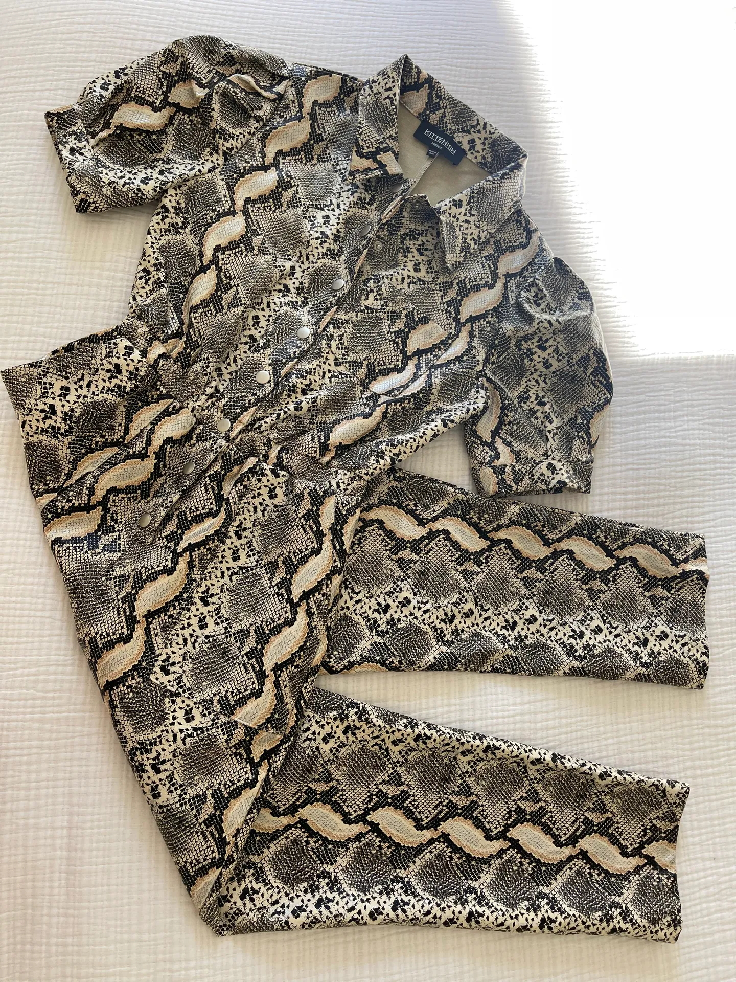 Kittenish Snakeskin Jumpsuit - Image 5