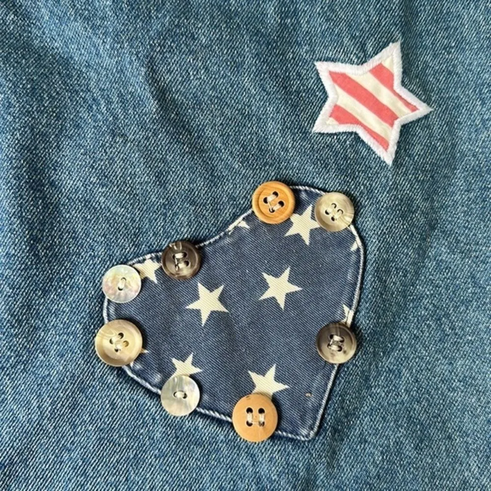 Vintage '90s NEW DEADSTOCK‎ Cambridge Country Store patriotic skirt size 8 Blue - Image 5