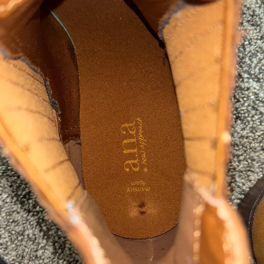 a.n.a womens Tan Suede ankle Boots - Image 7