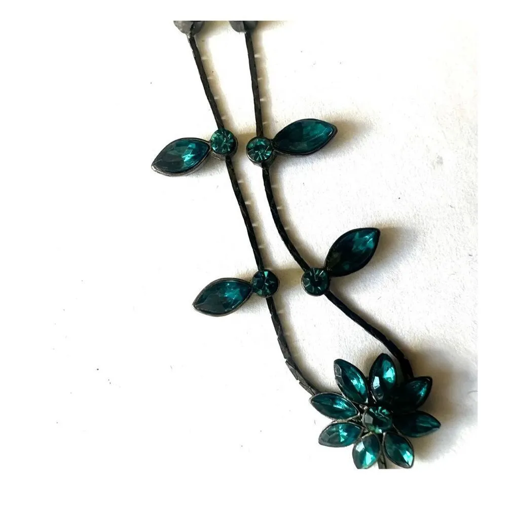 Park Lane blue rhinestone floral necklace - Image 2