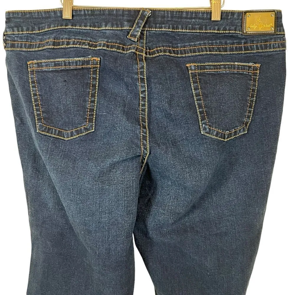 Y2K Baby Phat High Rise Cropped Flare Jeans 24 - Image 3