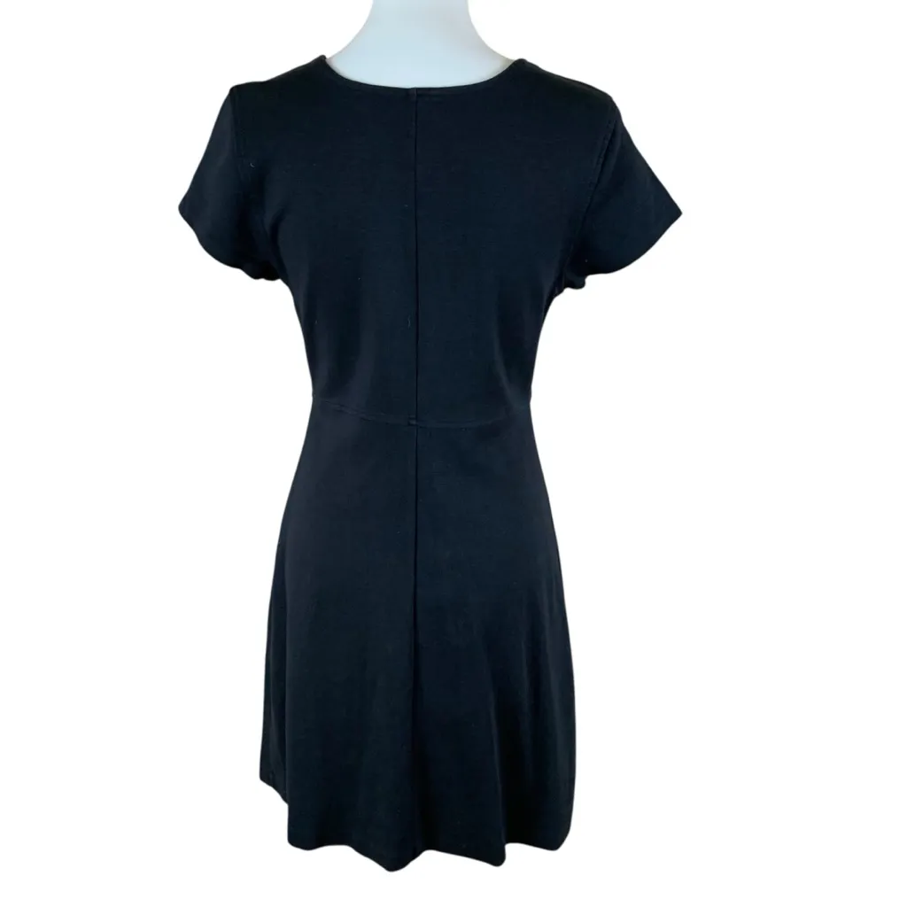 Everlane Black Cotton Short Sleeve Dress M Minimalist‎ Classic Everyday - Image 3