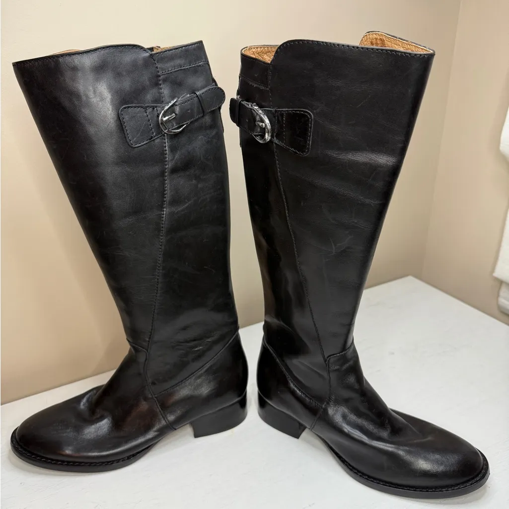 Ariat Black Leather Equestrian Riding Boots sz 6.5 - Image 5