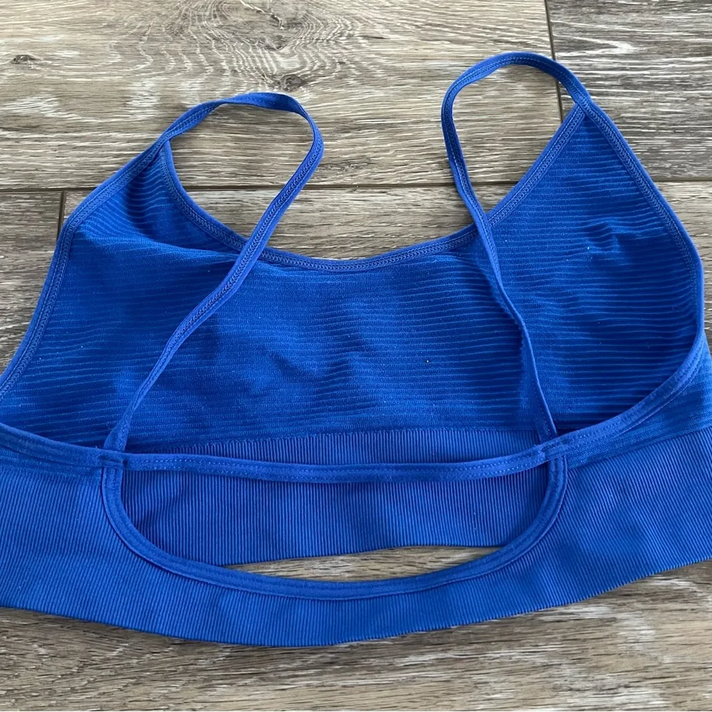 LA Hearts Blue Ribbed Bralette Top - Image 5