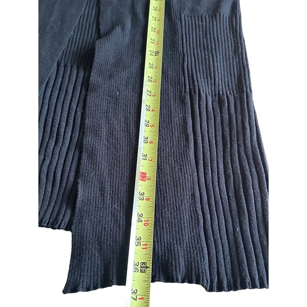 Premise Studio Long Ribbed Black Knit Longline Open front Cardigan Sweater XL - Image 10