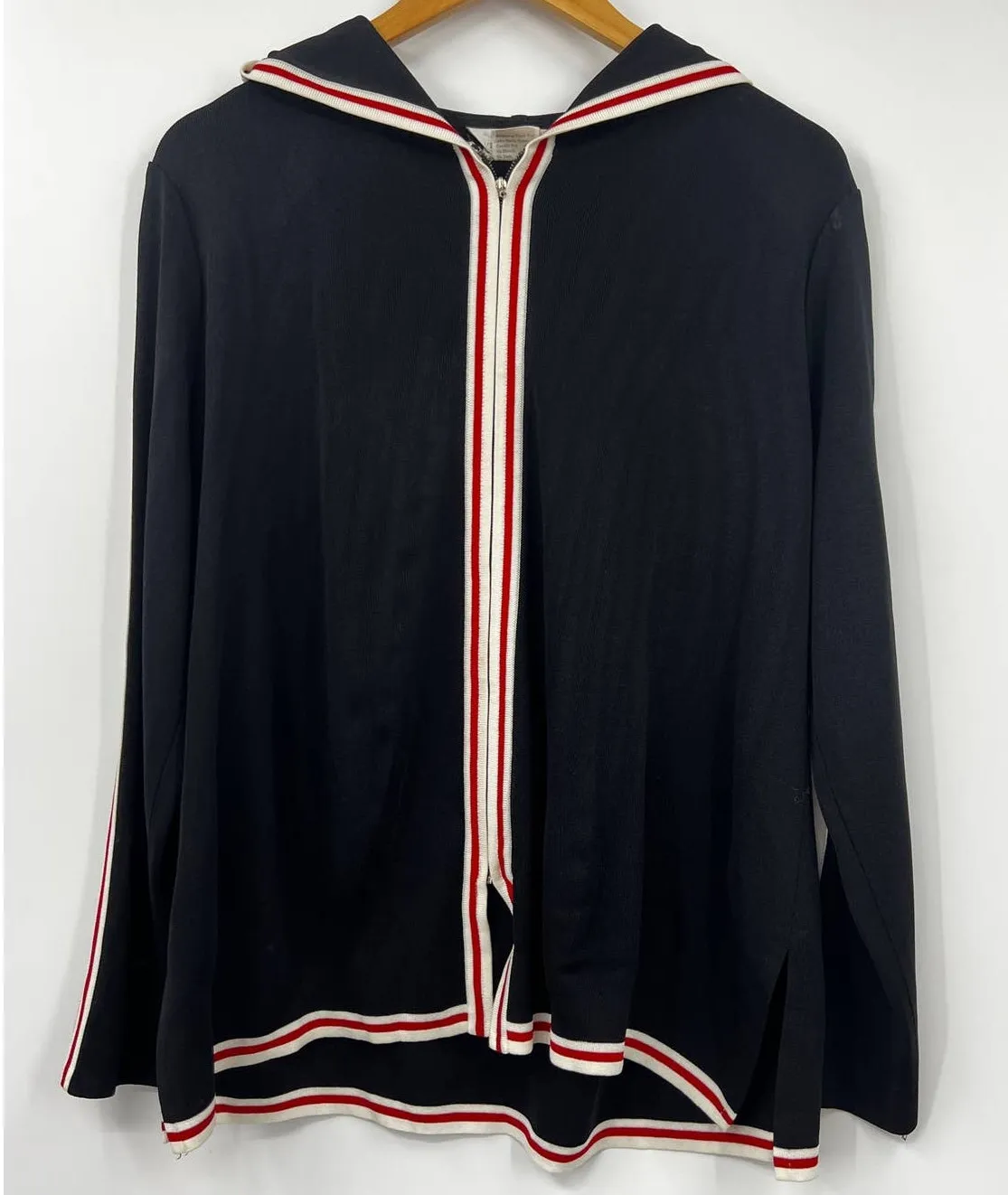 Misook Sweater Full Zip Up Knit Cardigan Hoodie Stretch Black Size M Size M - Image 1