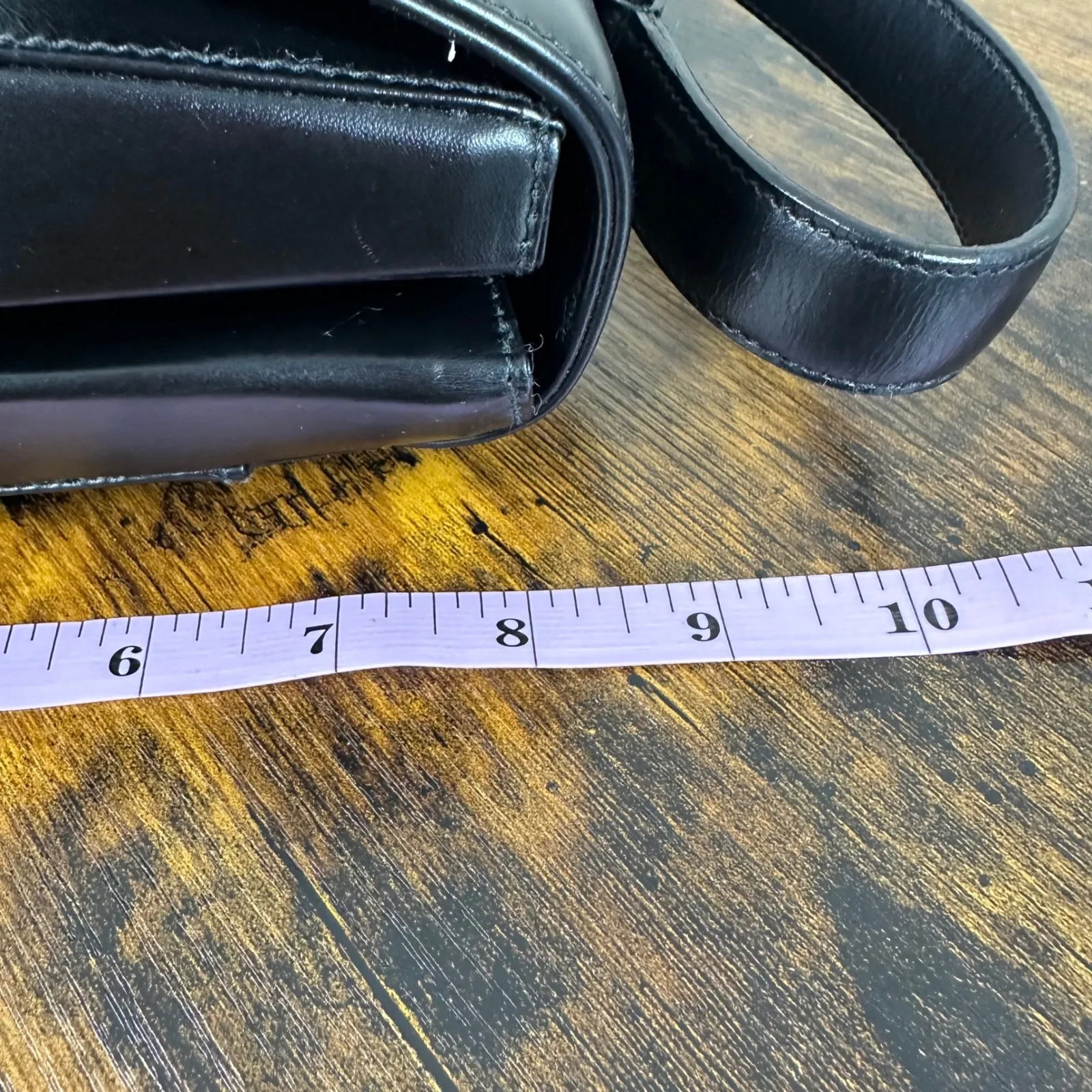 Prada Milano Vitello Lissato Black Leather Top Handle Bag Authentic Designer - Image 6