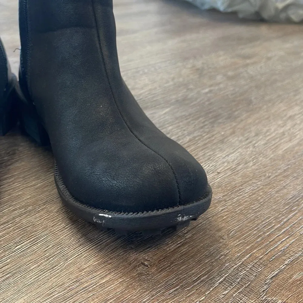 EASY STREET MYSTERY WOMENS FAUX LEATHER LEOPARD PRINT ANKLE BOOTS sz 8.5 ww - Image 11