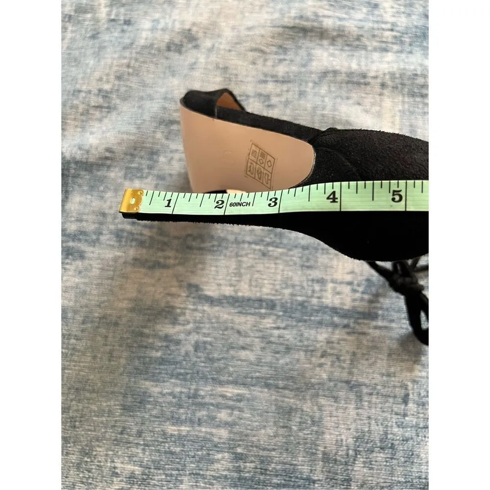 Public Desire Black Faux Suede Lace Up Stiletto High Heels Size 9 - Image 8