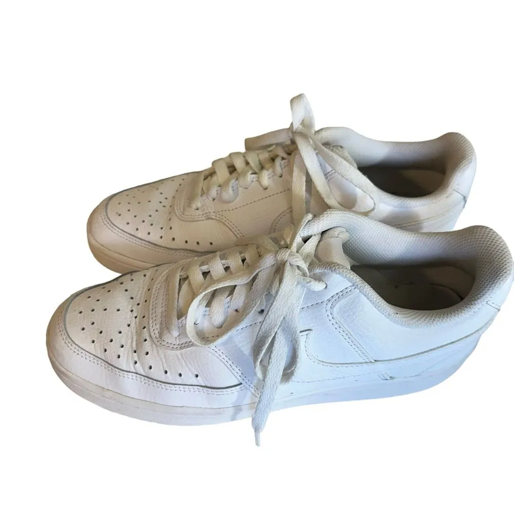 Nike White‎ Court Vision Low Women's Shoes CD5434-100 Size 9 - Image 5