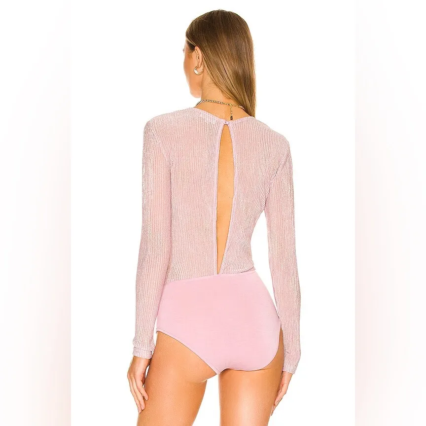 superdown  Wilhelmina metallic bodysuit size small - Image 3