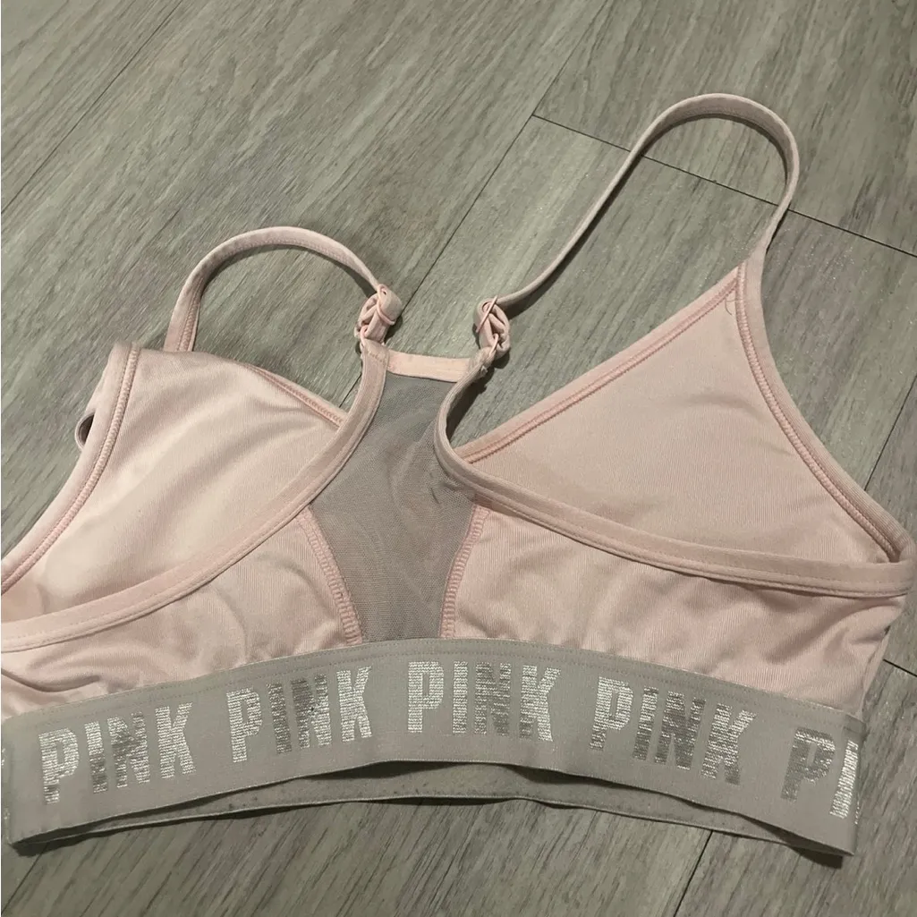 PINK Victoria's Secret Light Pink Sports Bra - Image 2
