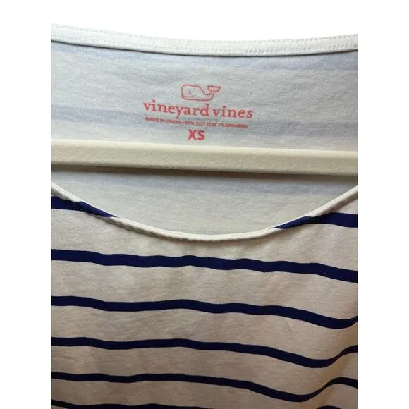 Vineyard Vines Women XS Tunic Blouse Fisherman Core Nautical Preppy Pink‎ & Navy - Image 10