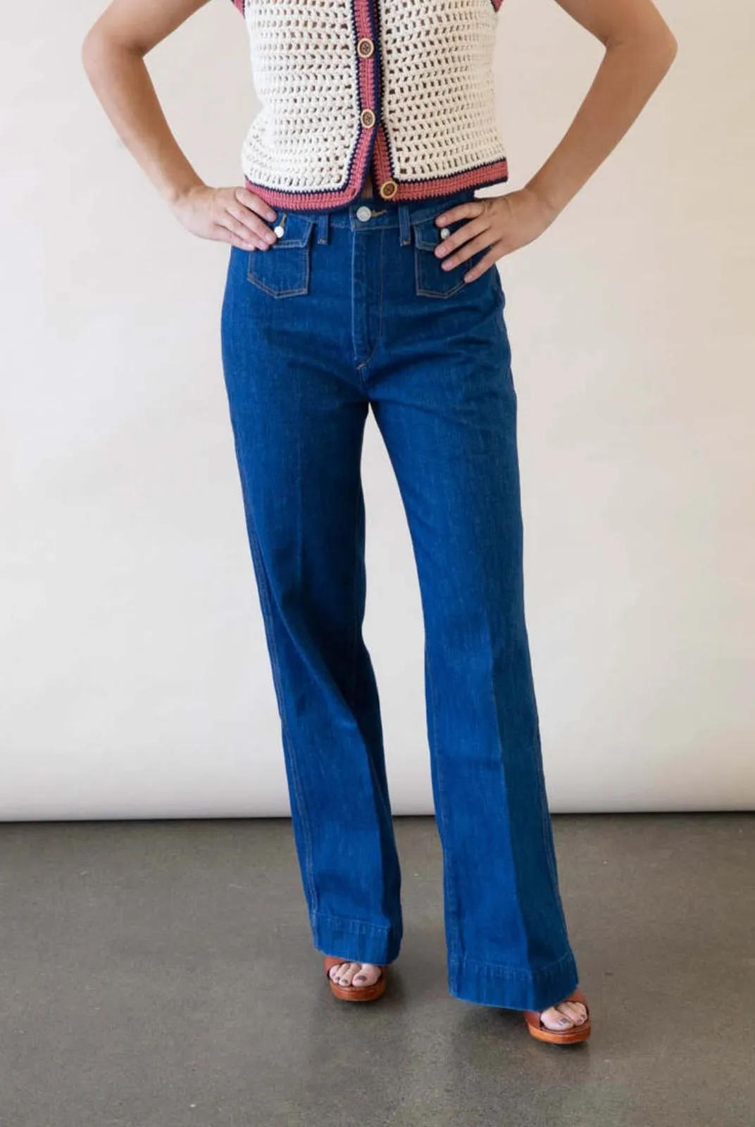 NWT RE/DONE
70’s POCKET WIDE LEG - TRUE RINSED Sz 27 $314 - Image 1