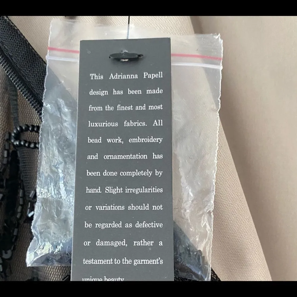 Adrianna Papell Black Beaded Bodice Mini Dress 6 - Image 6