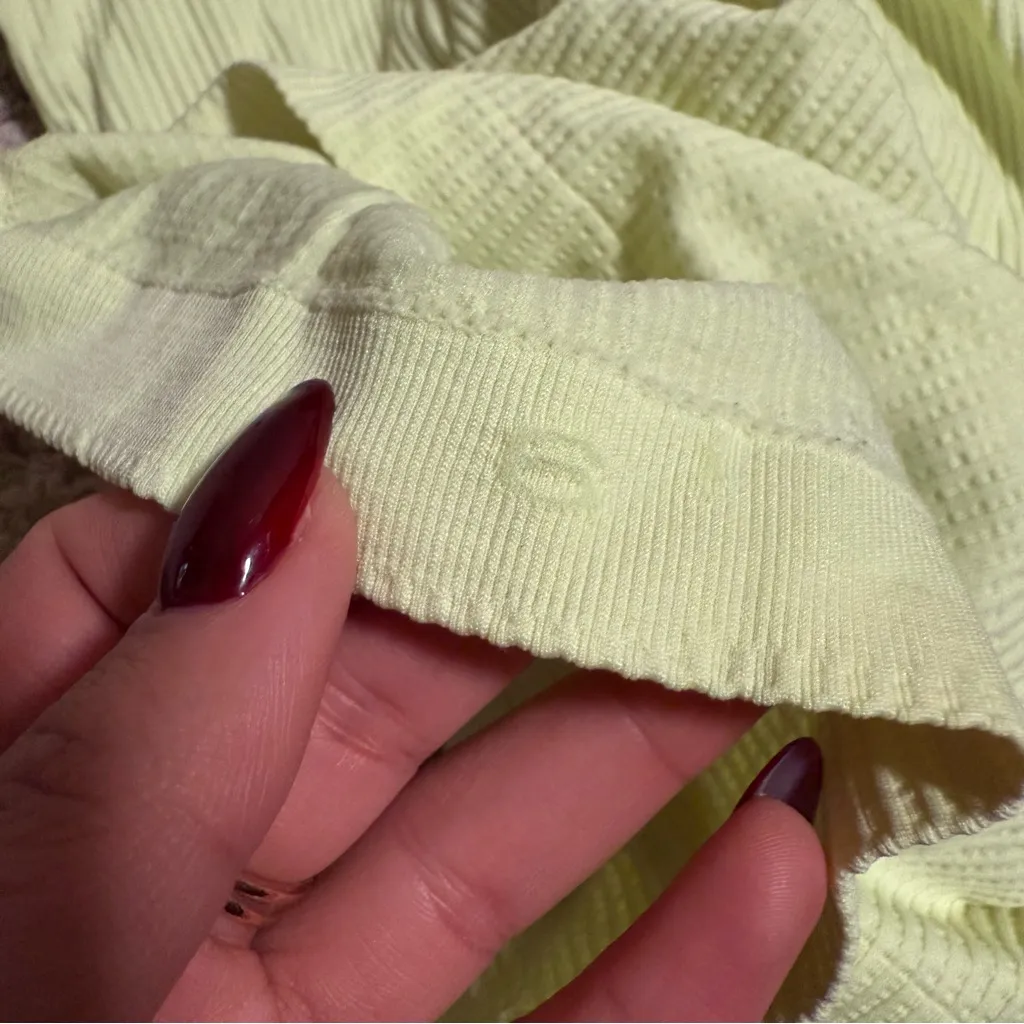 Lululemon Ebb To Street Tank Neon Yellow Green- Size 6 - Image 7