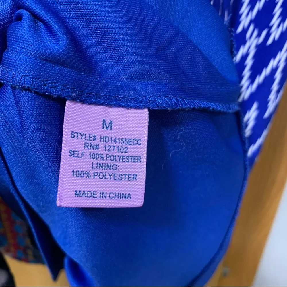 Alya Blue Knee Length Shift Dress - Size Medium - Image 4