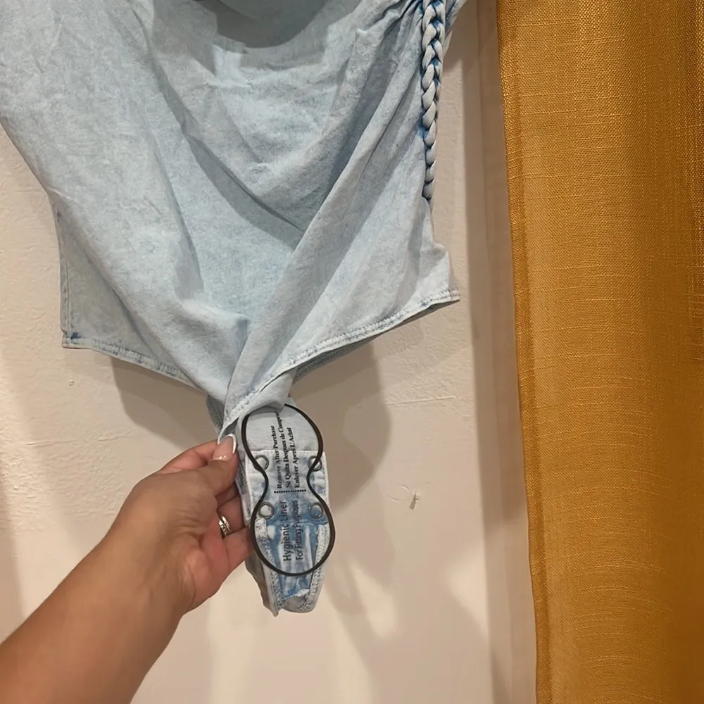 New with tags Noam Slash Bodysuit in iceberg size XS Blue - Image 7