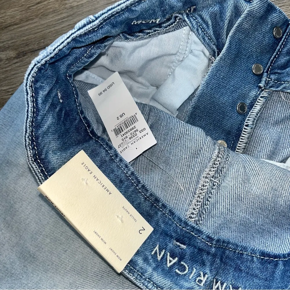 American Eagle NWT Mom Short Paper Bag high waisted shorts - Image 4