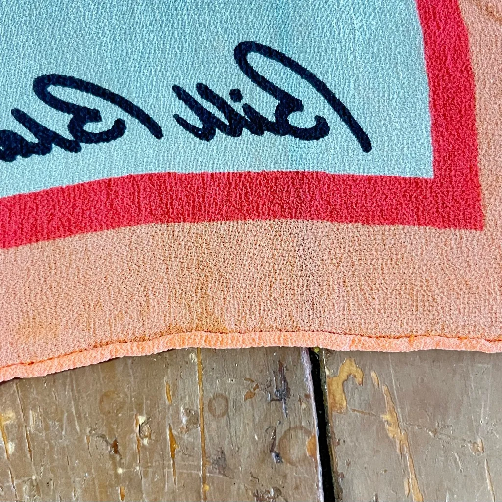 Bill Blass Vintage Floral Scarf - Image 3