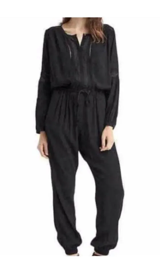 GAP embroidered long sleeve Black Polyester Jumpsuit, Size S, $19, B52 - Image 4