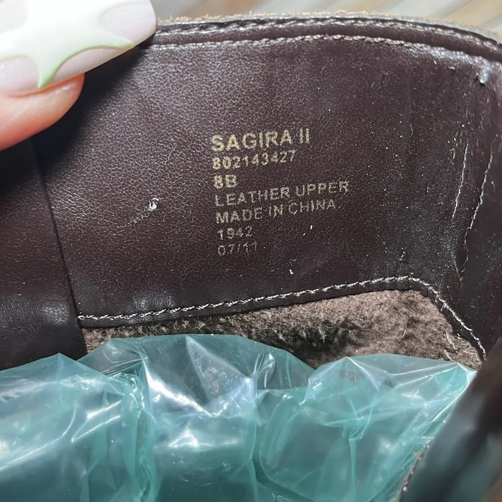 Lauren Ralph Lauren Sagira ll Full Zip Up Leather & Suede Boots Brown Size 8 - Image 6