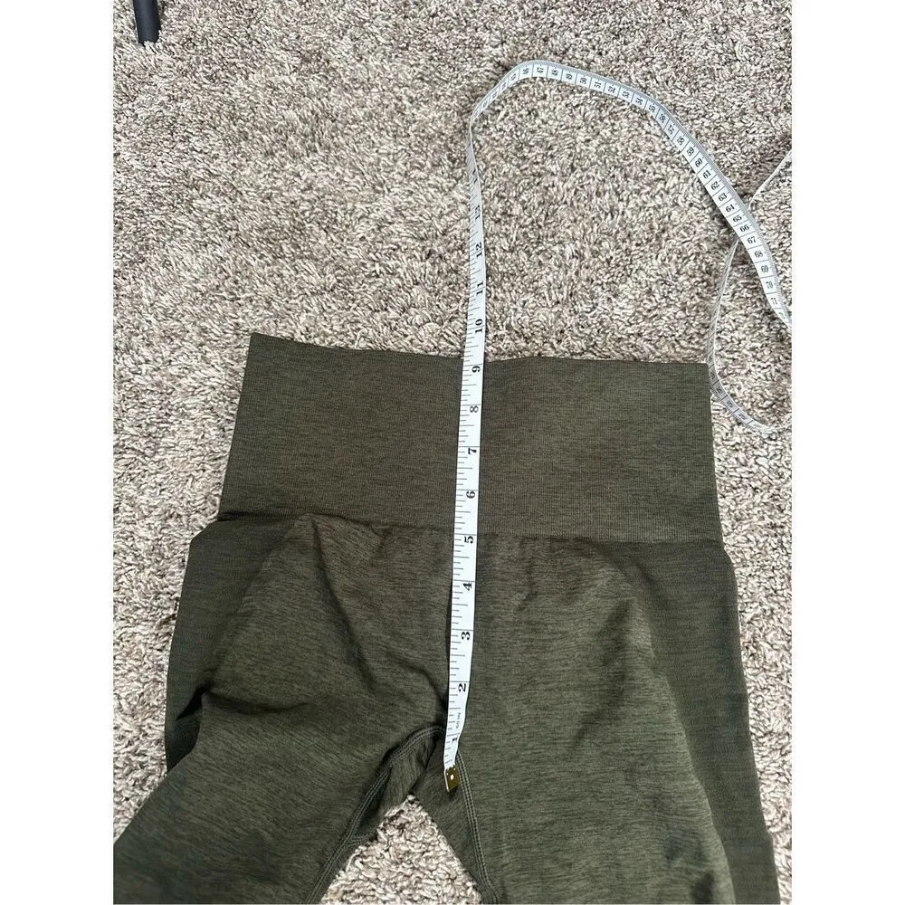 NVGTN Butt Scrunch Cinched Seamless Contour Leggings Olive Dark Green XS Gym - Image 7