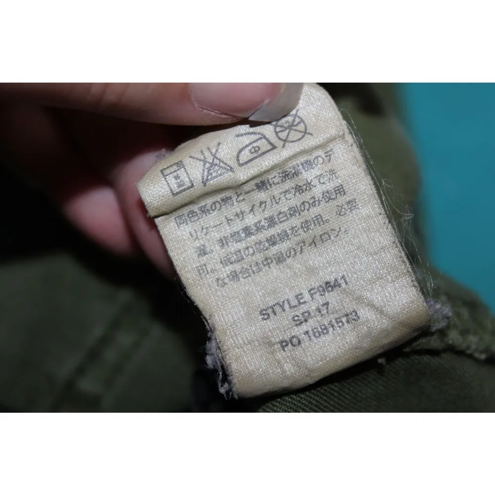 Womens J. Crew F9641 Army Green Cotton Ankle Zip Boyfriend Chino Pants Size 29P - Image 7