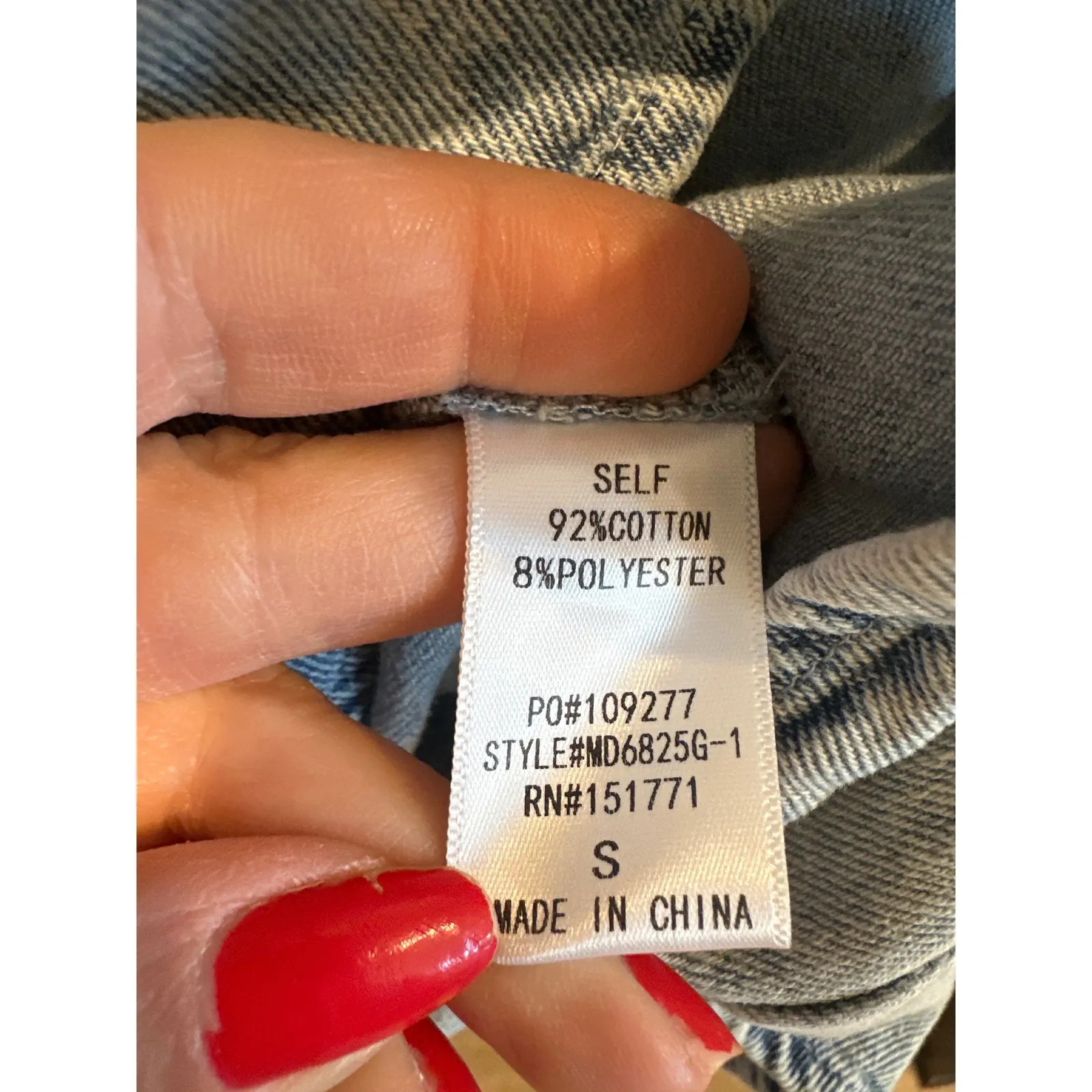 Gilli Denim boho fairy Ruffle Square Neck Smocked Babydoll Dress Blue Size S New - Image 8