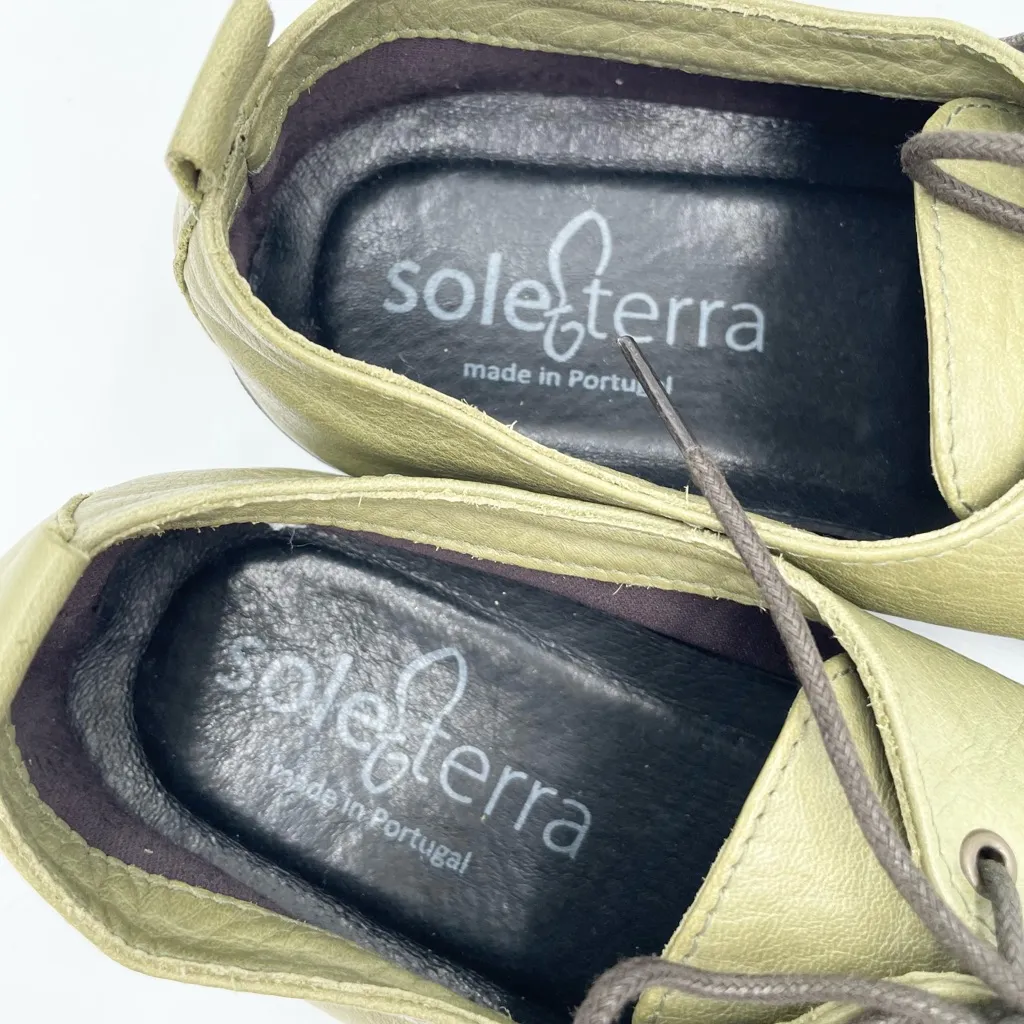 Sole Terra Lotus 2.0 Shoes Women's Size 41 US 10 Olive Green Leather Portugal - Image 3