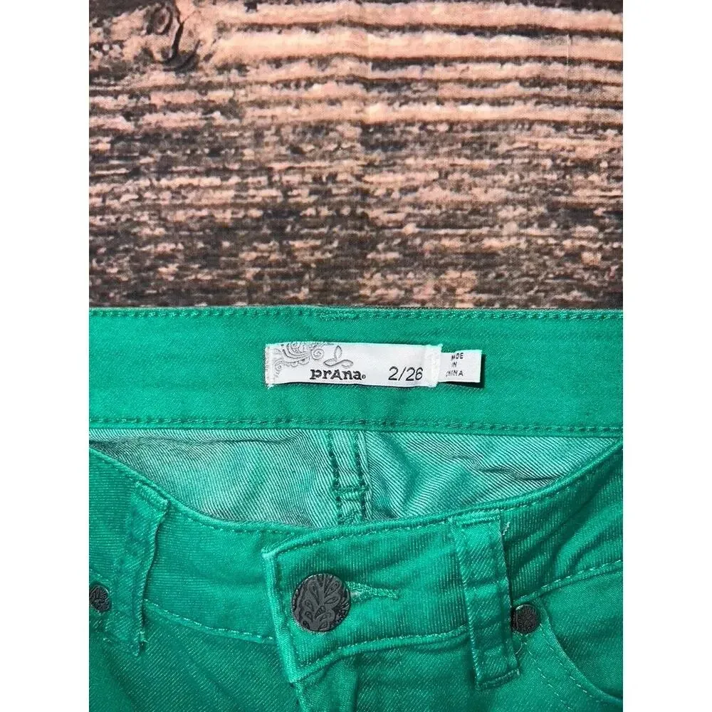 Prana Kara Women's‎ Skinny Jeans Green Size 2 Classic 5-Pocket - Image 3