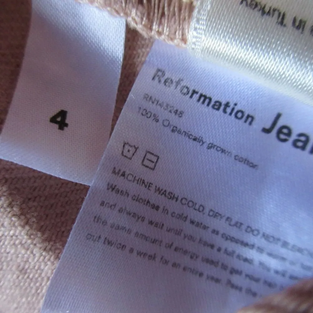 NWT Reformation Ricky Boiler Jumpsuit in Dusty Rose Denim Crop Zip Coverall 4 - Image 6