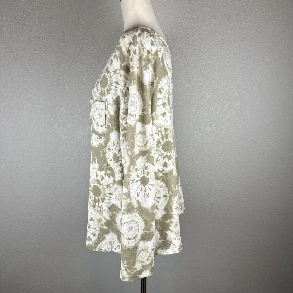 Koolaburra by UGG Cloud Jersey Straight Leg Pajama Size M Cashmere Beige Tie Dye - Image 9