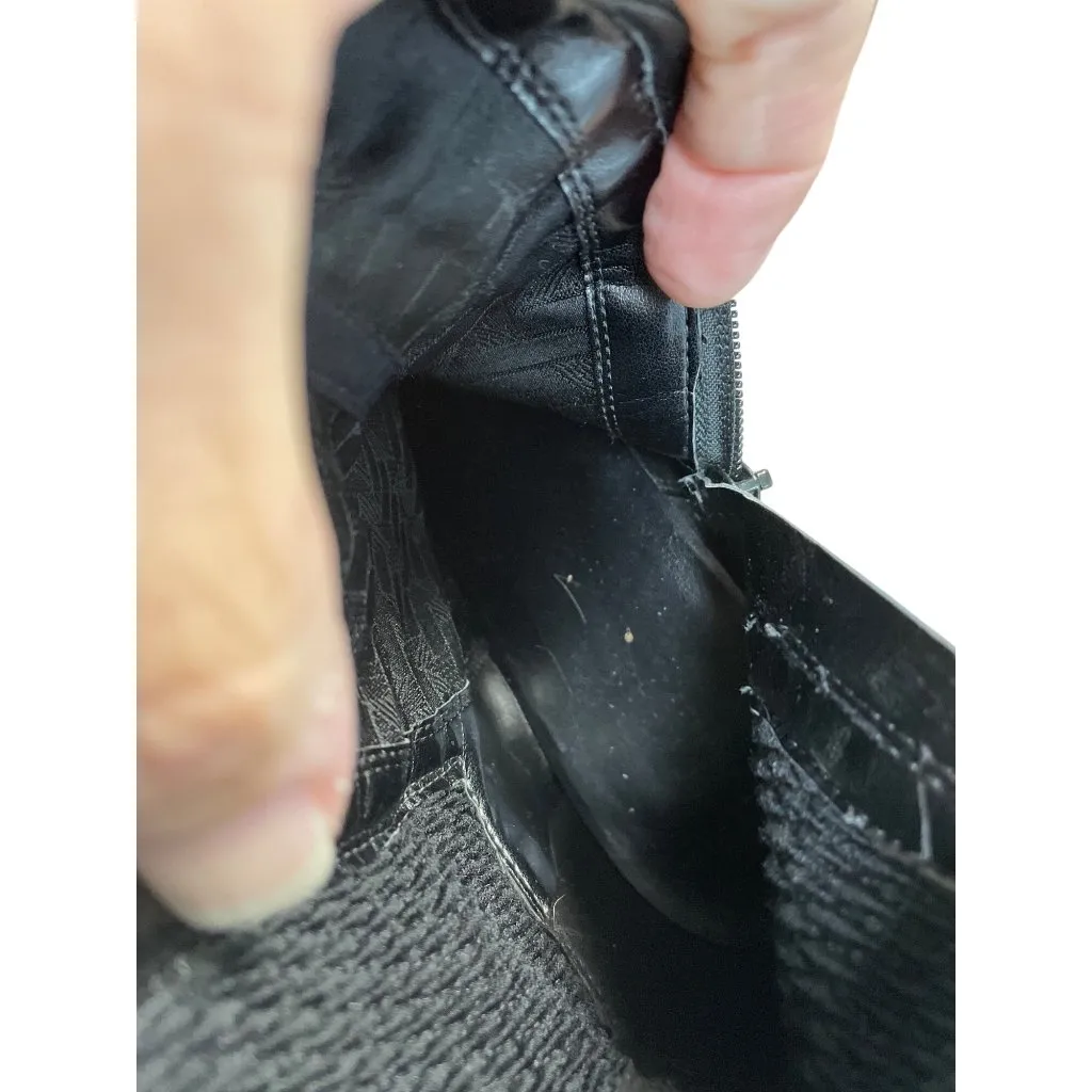 Cole Haan womans Black Leather Knee Equestrian Riding Boots Sz 8B SKU 9509 - Image 14