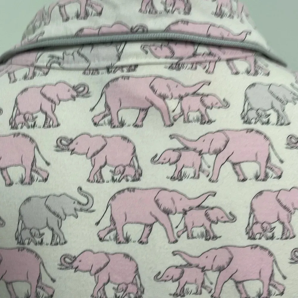 BedHead Pink Elephant Pajama Set Small White - Image 7