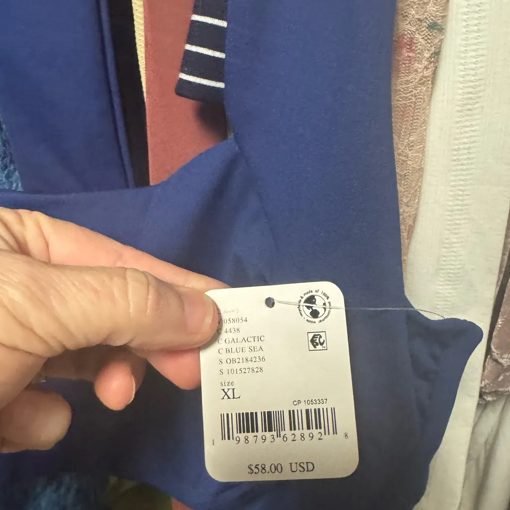 FP Movement Don't Let Go Sports Bra on Blue Sea Size XL NWT Retail $58 - Image 6