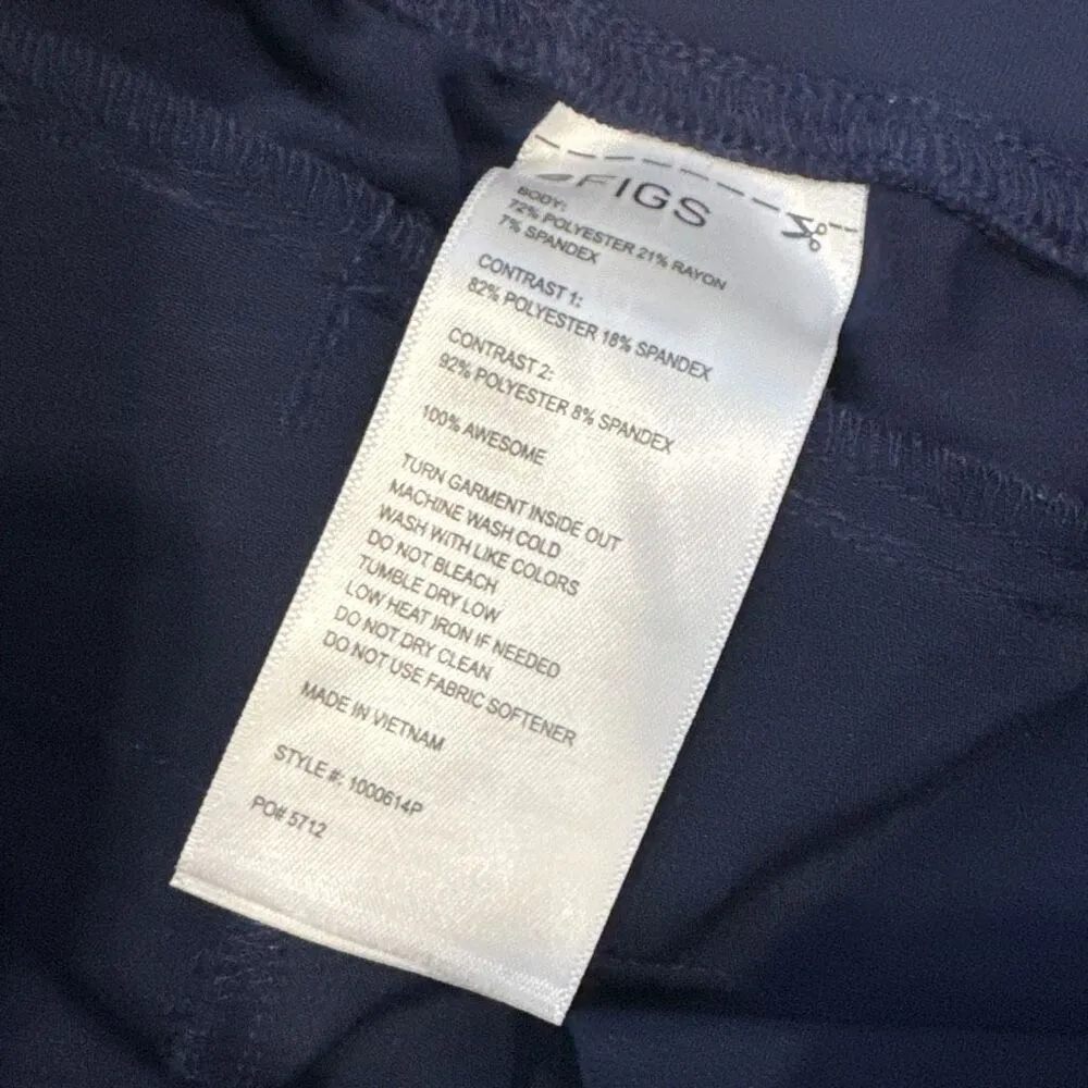 Figs navy blue scrub pants size XXS - Image 3