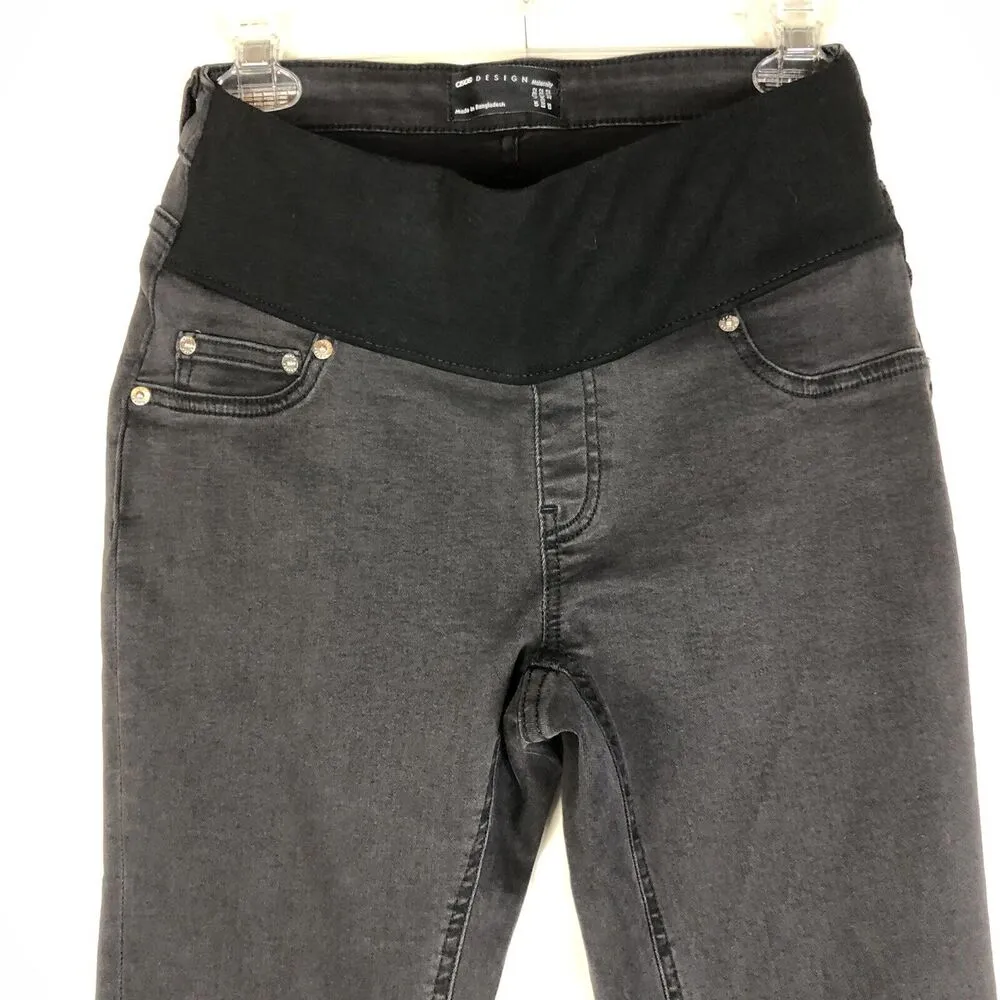 ASOS  Design Black Maternity Jeans with Front Panel Size 2 / 32 - Image 3
