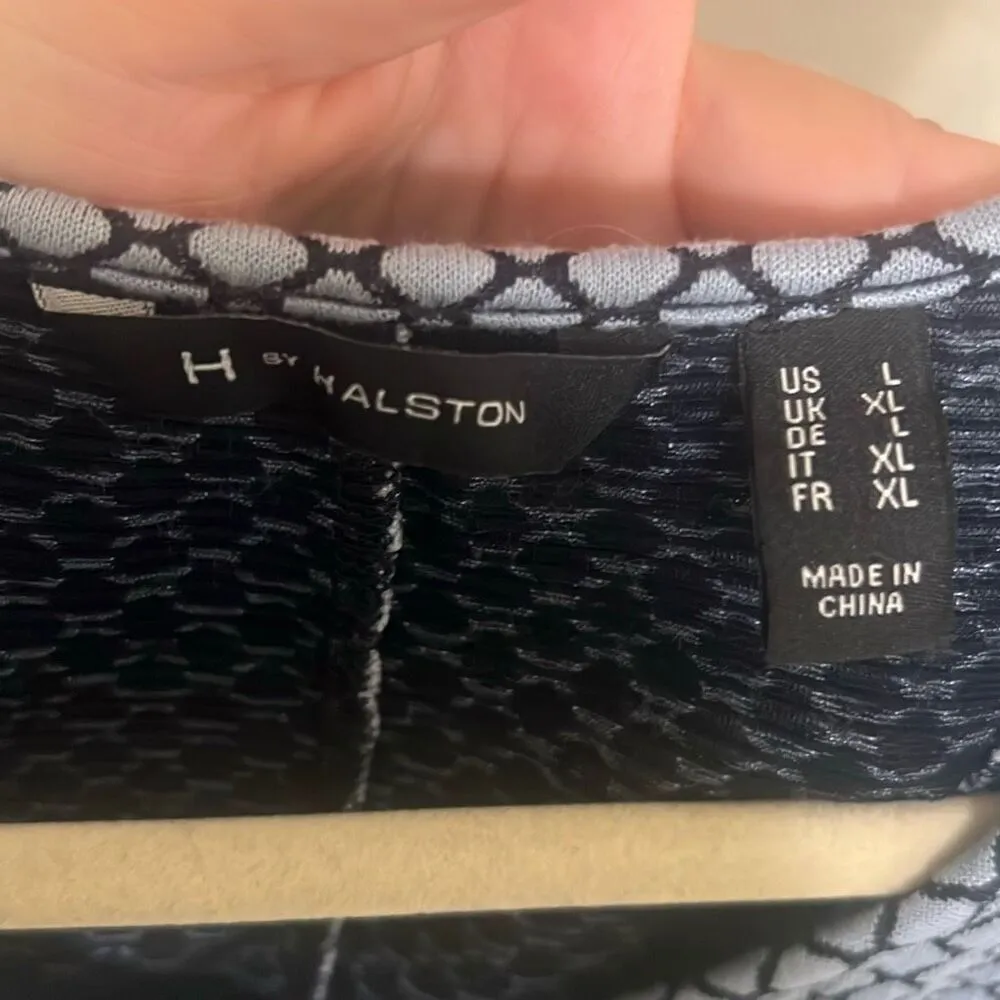 ✨H by Halston Sleeveless Jacquard Peplum Sz Large Top✨ - Image 7