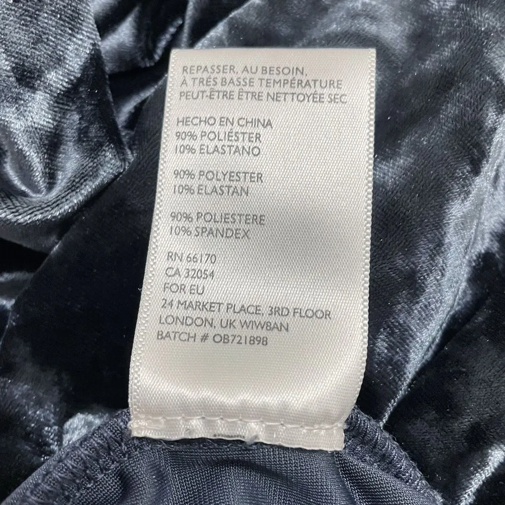 UO Urban Outfitters Crushed Velvet Slouchy Overalls Shale Blue Women’s Size XS - Image 12