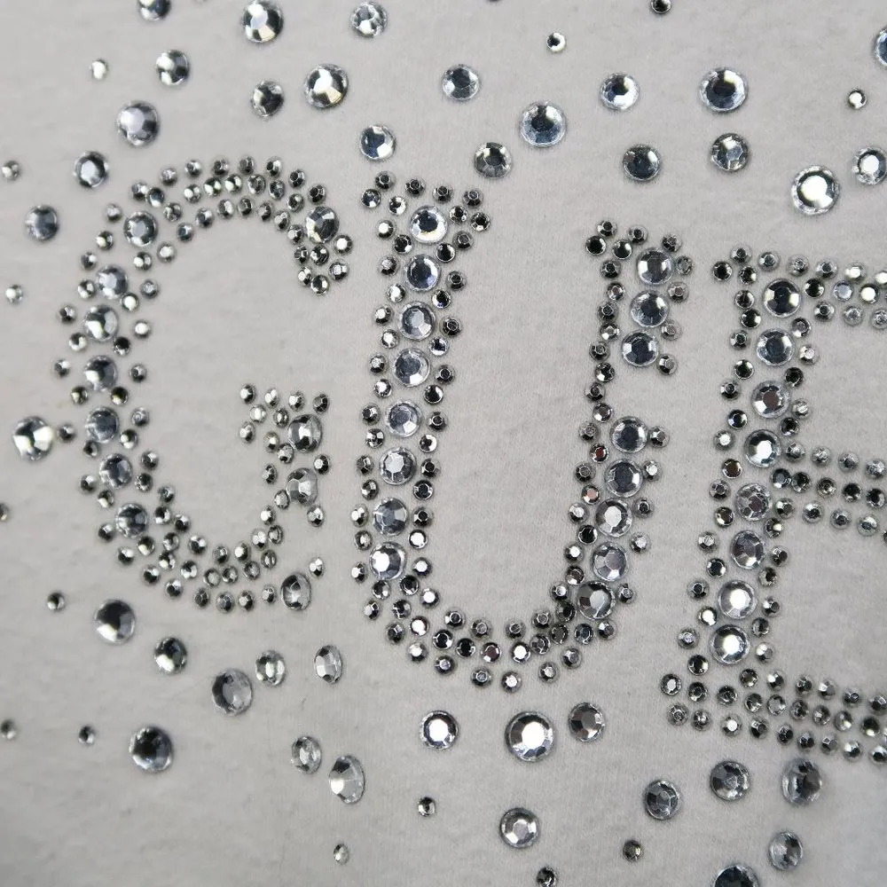 Vintage Y2K Guess Rhinestone White Jacket - Image 8