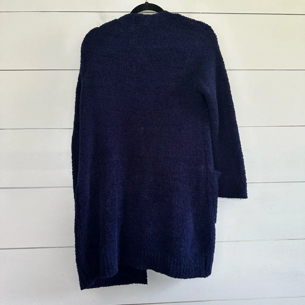 Josie Natori Women’s Extra Small Blue Fuzzy Cardigan Size XS - Image 4