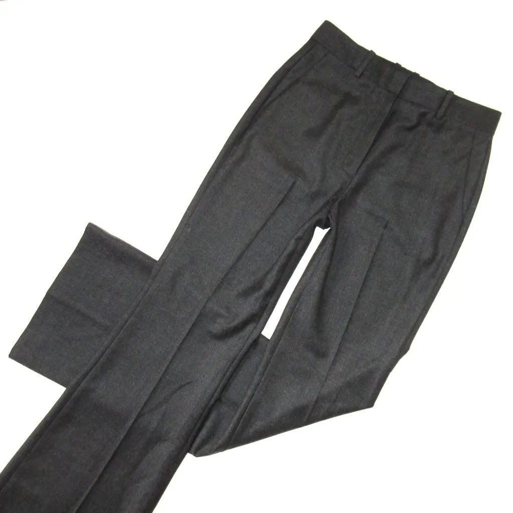NWT THEORY Demitria in Charcoal Mélange Sleek Flannel Trouser Pants 2 - Image 2