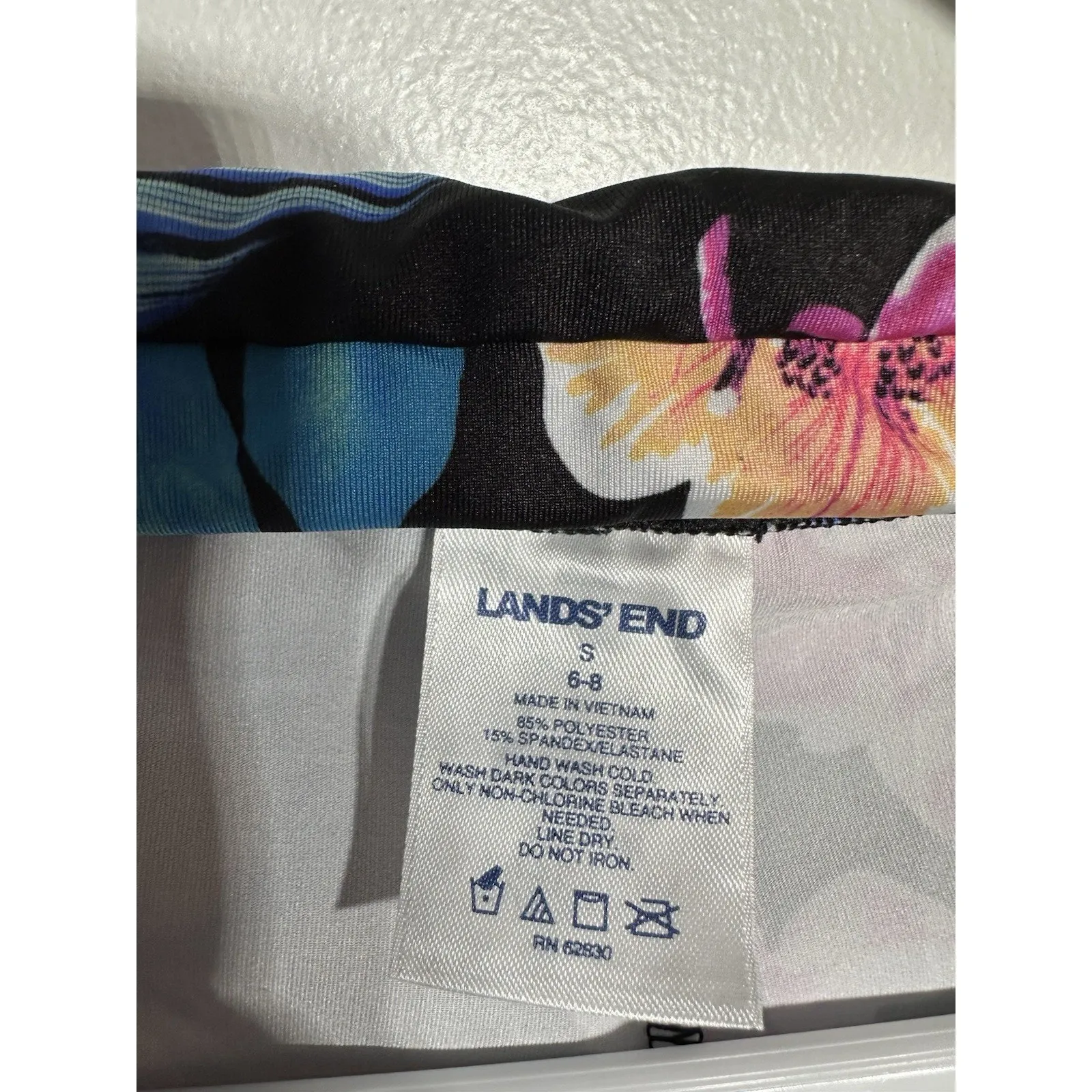 Lands' End Womens Small 6-8 Tropical Hawaiian Swim Fabric Pants Colorful Floral - Image 3