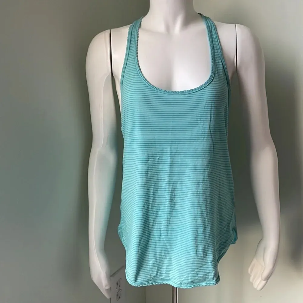 Lululemon Singlet Silver Heathered Teal - Image 6